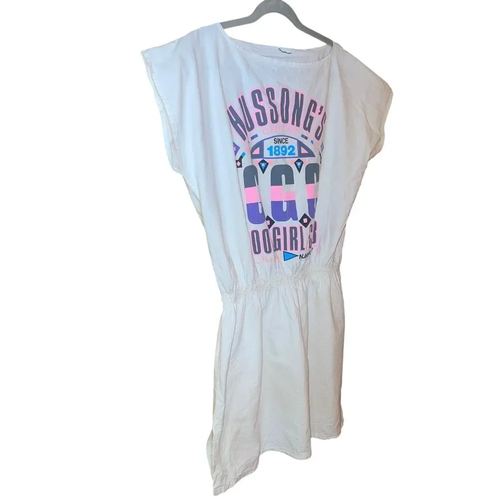 Hussongs Vintage Womens Dress Size L Cantina Mexico Good Girl Club Swim Cover up